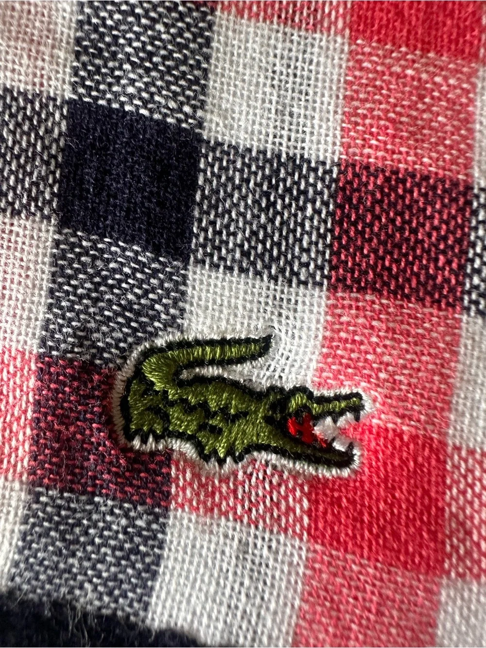 Lacoste NWT Wash Cloth Red, Navy & White